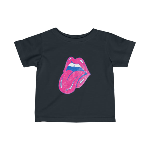 Infant - Pink Lips Tongue Out Tee