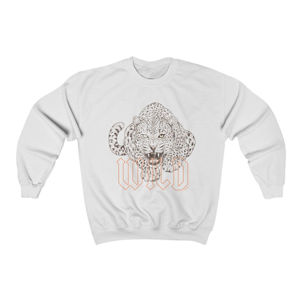 Wild Jaguar Distressed Unisex Crewneck Sweatshirt