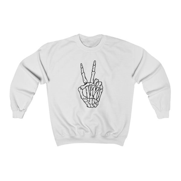 Peace Sign Skeleton Hand Unisex Sweatshirt