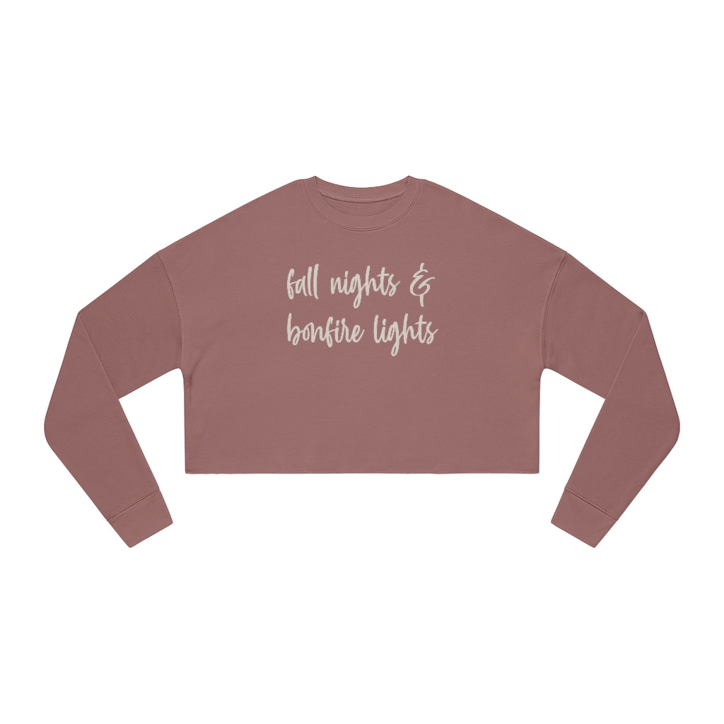 Fall Nights & Bonfire Lights Women's Cropped Sweatshirt