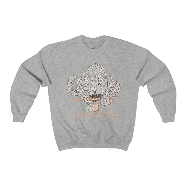 Wild Jaguar Distressed Unisex Crewneck Sweatshirt