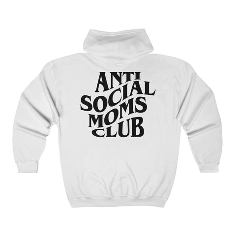 Anti Social Moms Club Zip Up Hoodie