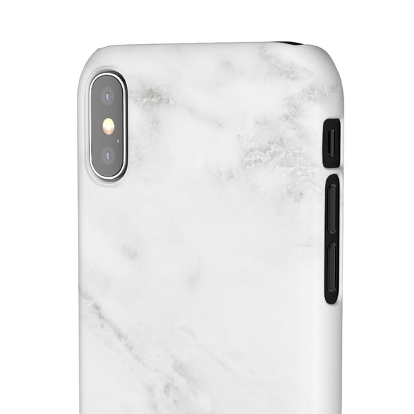 White & Grey Marble Snap Phone Case