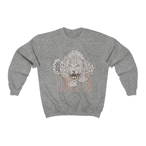 Wild Jaguar Distressed Unisex Crewneck Sweatshirt