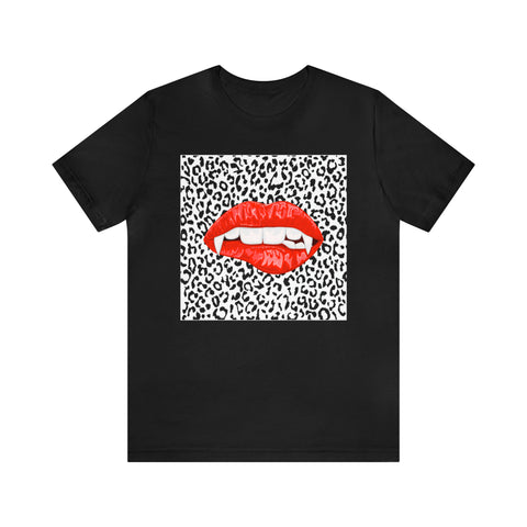 Bite Me Fangs Leopard Unisex Tee
