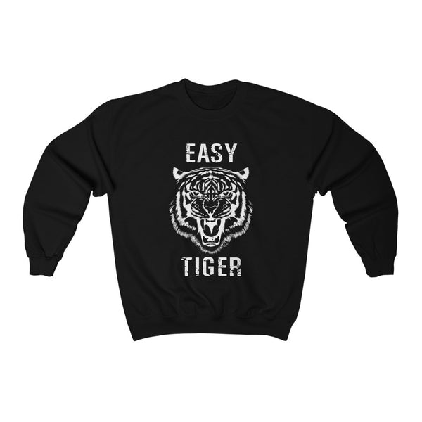 Easy Tiger Black Distressed Unisex Sweatshirt