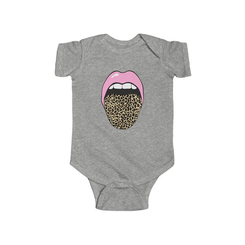 Baby - Pink Lips Leopard Tongue Out Onesie