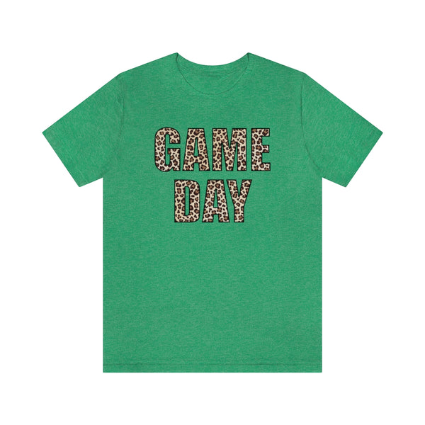 Game Day Leopard Print Unisex Short Sleeve Tee