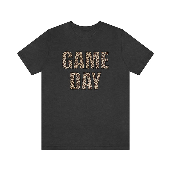 Game Day Leopard Print Unisex Short Sleeve Tee