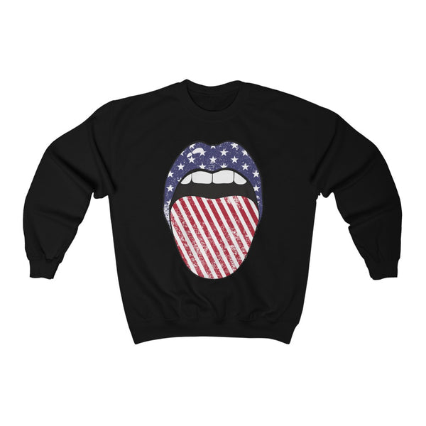 Stars + Stripes Tongue Out Unisex Sweatshirt