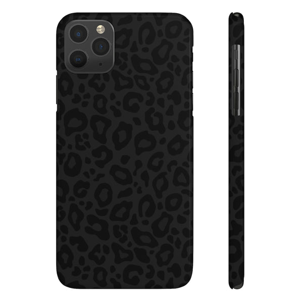 Black Leopard Print Snap Phone Case