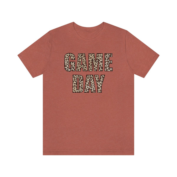 Game Day Leopard Print Unisex Short Sleeve Tee