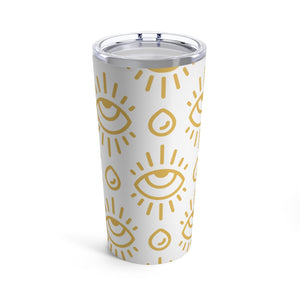 Gold Evil Eyes Tumbler 20oz