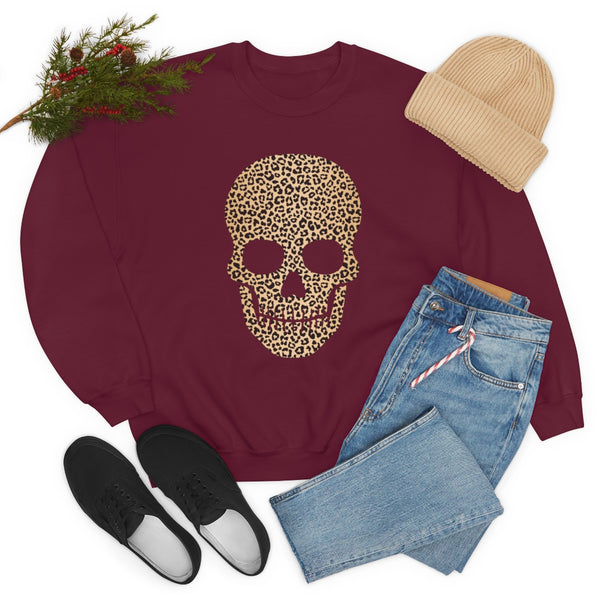 Skull Head Leopard Unisex Sweatshirt