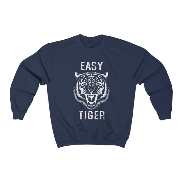Easy Tiger White Distressed Unisex Sweatshirt