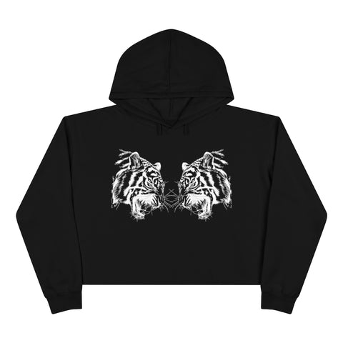 Dueling Tigers Cropped Hoodie