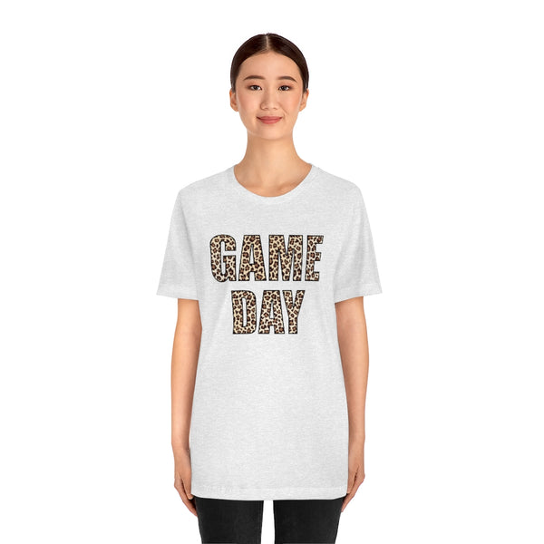 Game Day Leopard Print Unisex Short Sleeve Tee