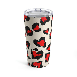 Leopard Hearts Valentine Tumbler 20oz