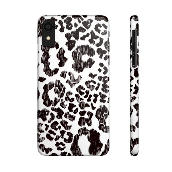 Leopard Sketch Print Snap Phone Case