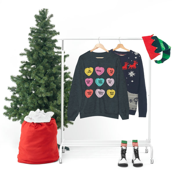 Candy Conversation Hearts Unisex Sweatshirt