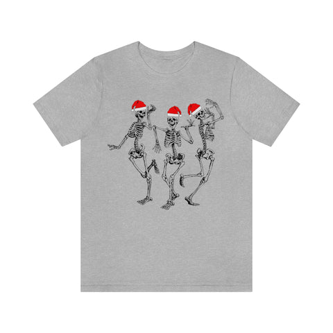 Dancing Skeleton Santas Unisex Tee