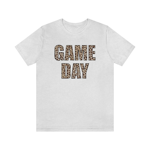 Game Day Leopard Print Unisex Short Sleeve Tee