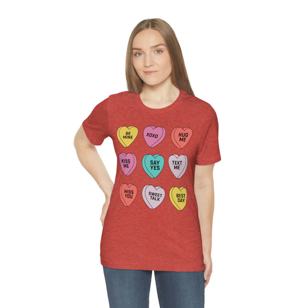 Candy Conversation Hearts Unisex Tee