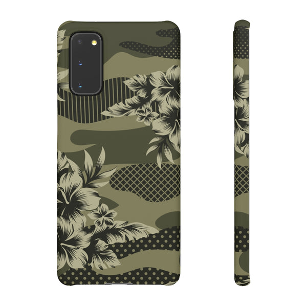 Camo Floral Print Snap Phone Case