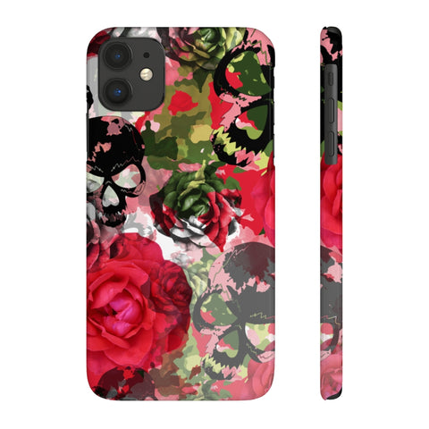 Skulls Camo & Roses Snap Phone Case