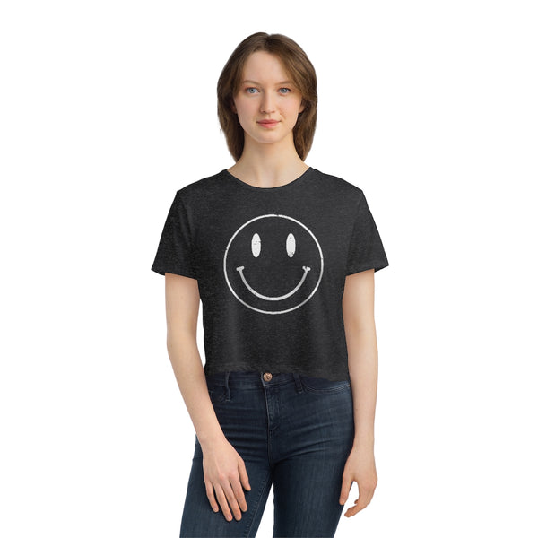 Smiley Face Cropped Tee