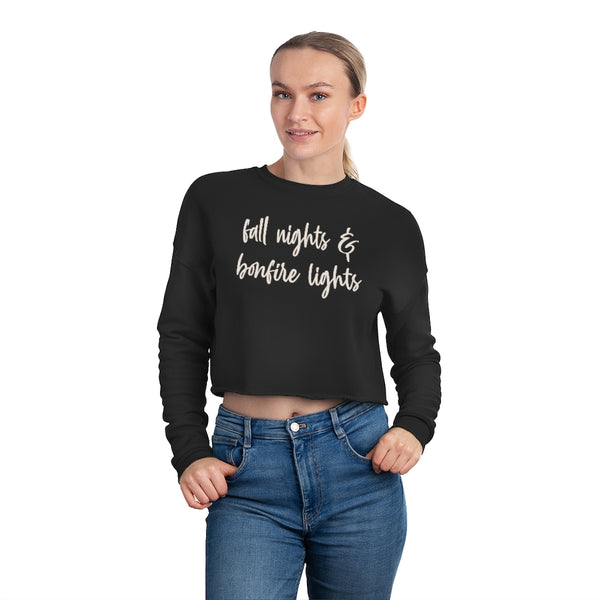 Fall Nights & Bonfire Lights Women's Cropped Sweatshirt