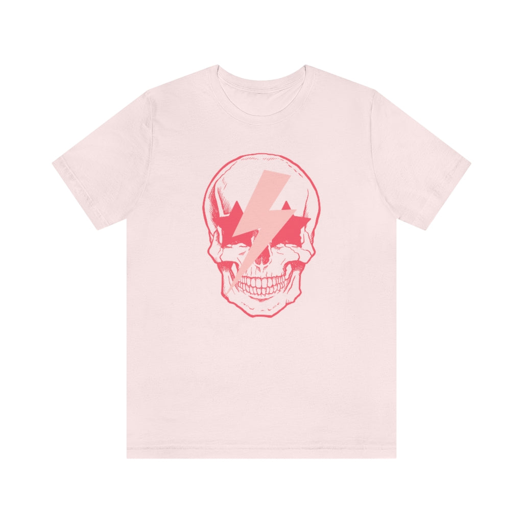 Pink Bolt Skull Unisex Tee