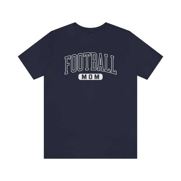 Football Mom Outlined Unisex Short Sleeve Tee