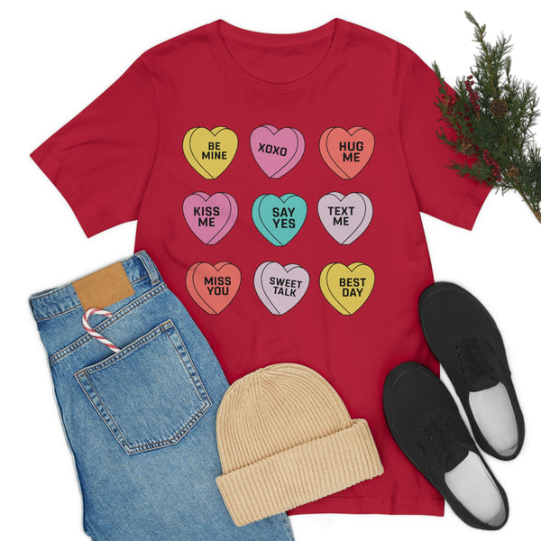 Candy Conversation Hearts Unisex Tee