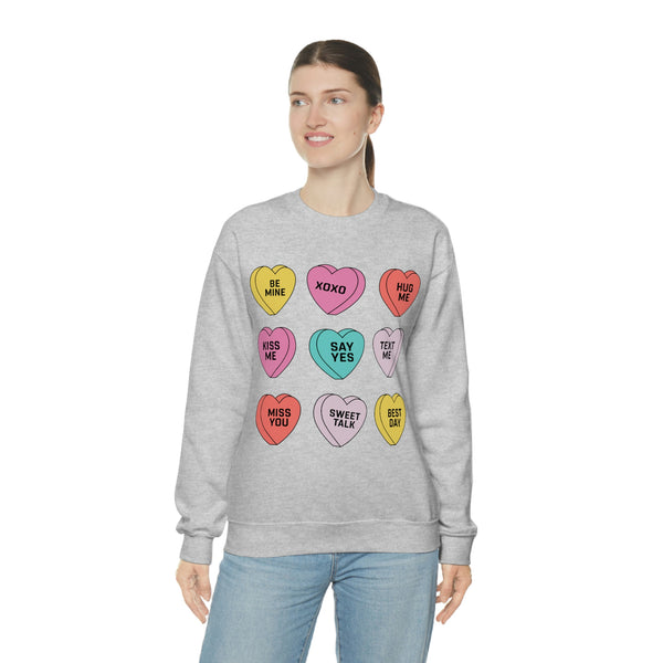 Candy Conversation Hearts Unisex Sweatshirt