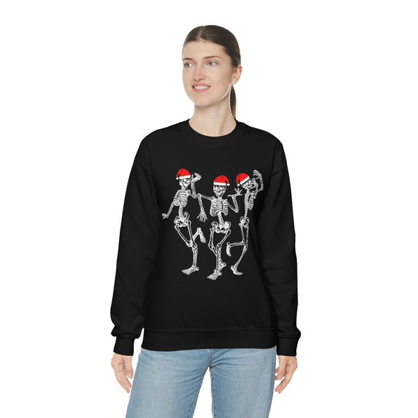 Dancing Skeleton Santas Unisex Sweatshirt