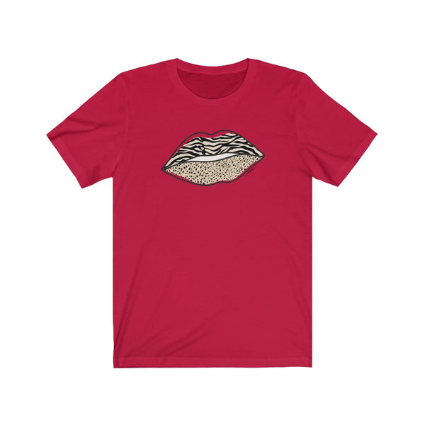 Zebra Leopard Lips Unisex Tee