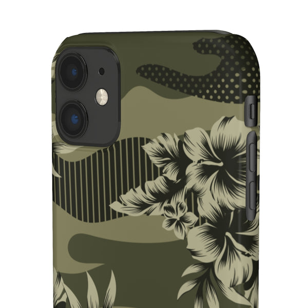 Camo Floral Print Snap Phone Case