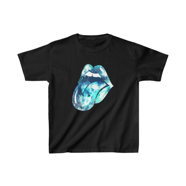Youth - Blue Lips Tie Dye Tongue Kids Tee