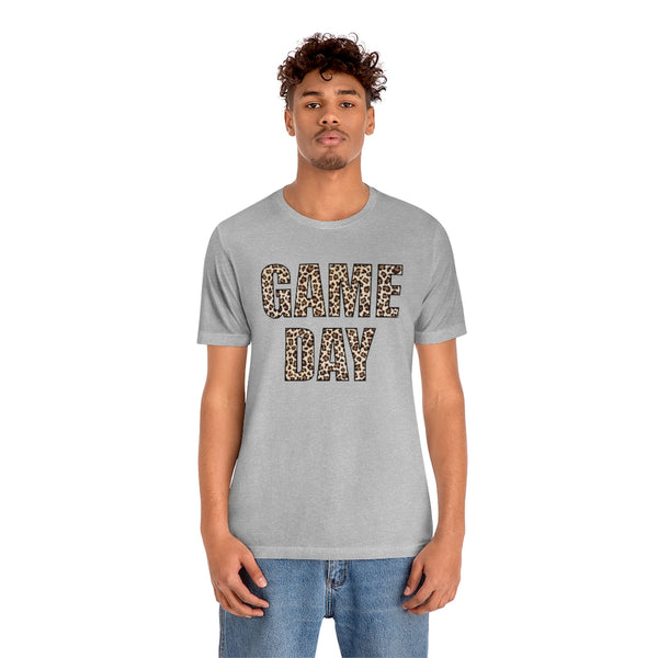 Game Day Leopard Print Unisex Short Sleeve Tee