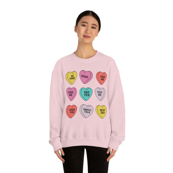 Candy Conversation Hearts Unisex Sweatshirt