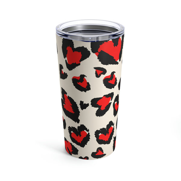 Leopard Hearts Valentine Tumbler 20oz