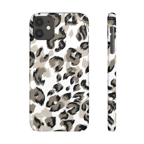 Taupe Cheetah Print Snap Phone Case