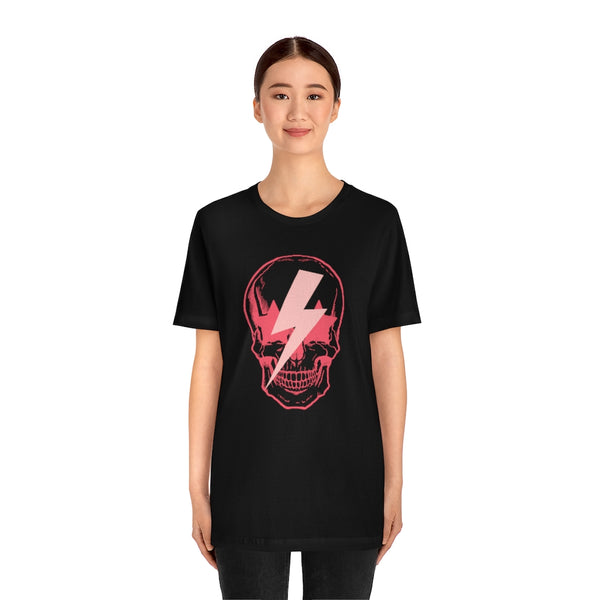 Pink Bolt Skull Unisex Tee