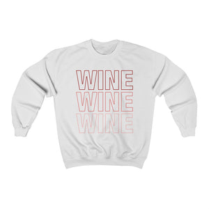 Wine Wine Wine Red Rose Pink Unisex Crewneck Sweatshirt