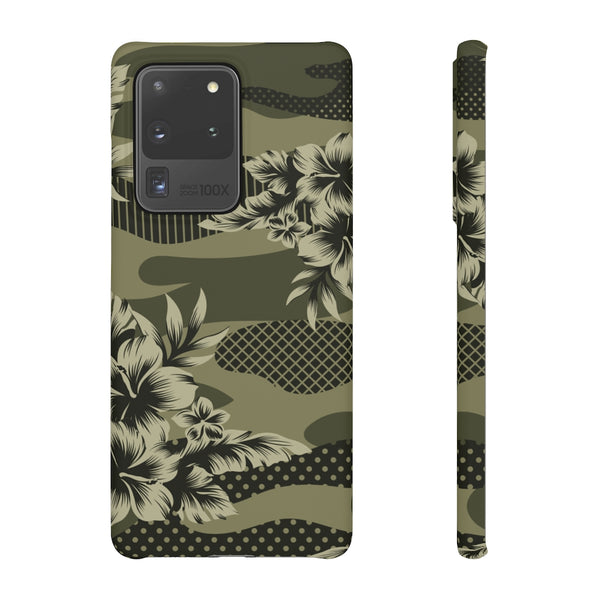 Camo Floral Print Snap Phone Case