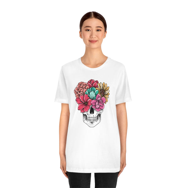 Summer Flower Skull Unisex Tee