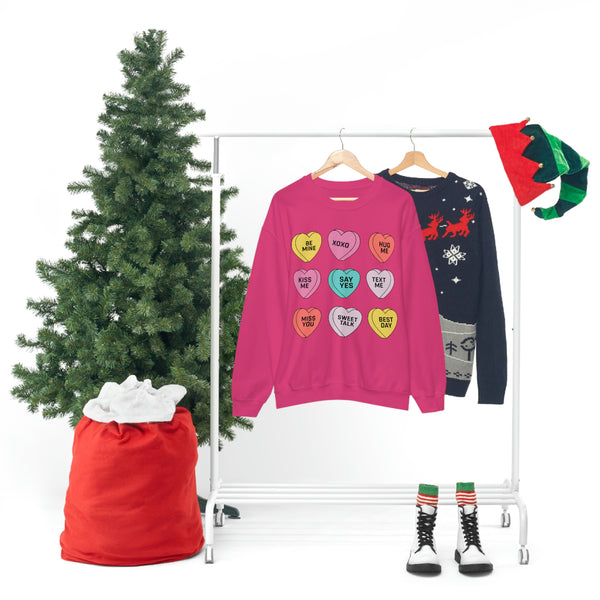 Candy Conversation Hearts Unisex Sweatshirt