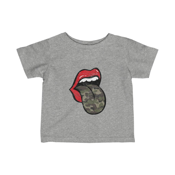 Infant - Red Lips Camo Tongue Out Tee