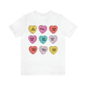 Candy Conversation Hearts Unisex Tee